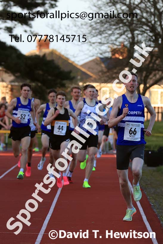 1500 metres, 2024 NEGP 1, Monkton Stadium, Jarrow. Photo: David T. Hewitson/Sports for All Pics